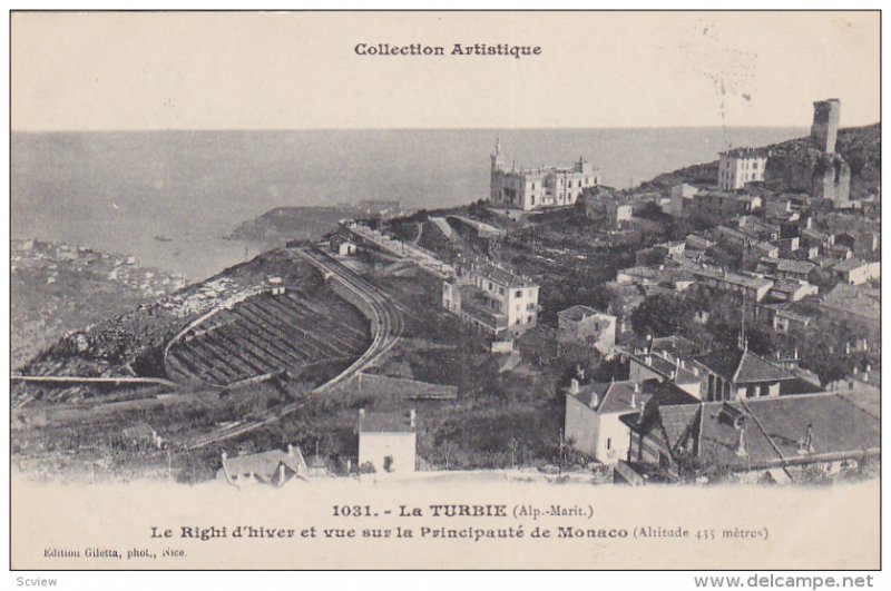 LA TURBIE , France, 1900-1910s ; Le Righi et vue sur la Principaute de Monaco