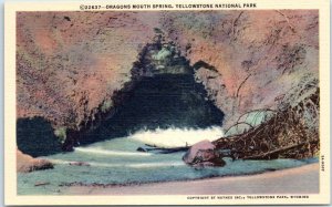 Postcard - Dragons Mouth Spring, Yellowstone National Park - Wyoming
