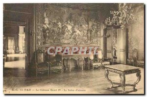 Old Postcard Pau Chateau Henri IV Waiting Lounge