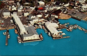 Maine Boothbay Harbor Aerial Close-Up Of Westside Waterfront