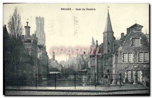 Old Postcard Bruges Quai du Rosaire