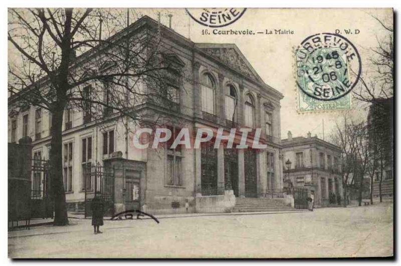Old Postcard Courbevoie The Mayor