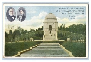 Circa 1910 WM McKinley Monument Westlawn Cemetery Canton OH Vintage Postcard F24 