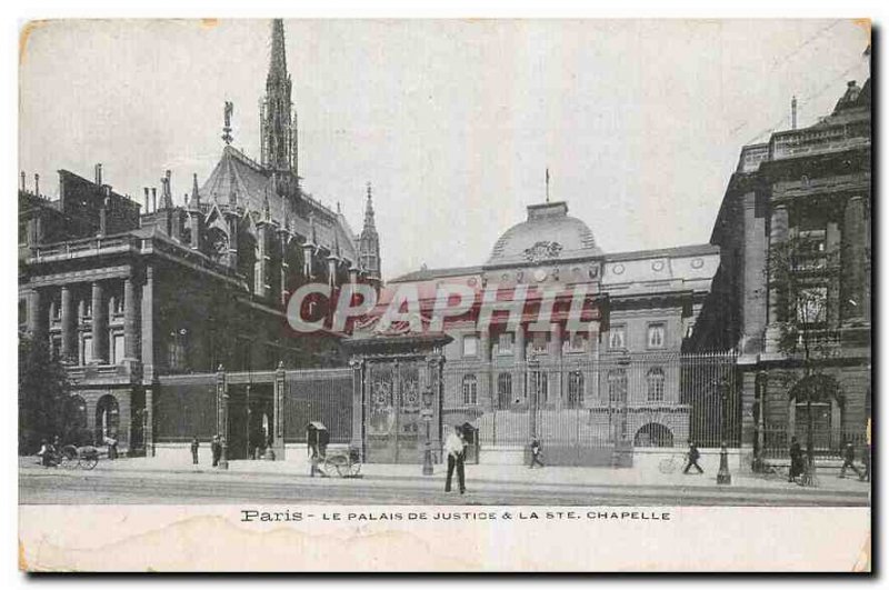 Old Postcard Paris Palais de Justice & Ste Chapelle