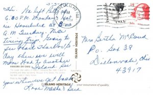 Hanauma Bay ideal for snorkeling and diving Oahu Hawaii Postcard Posted 1988