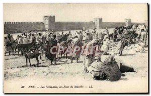 Old Postcard Fez Ramparts Walk a Day