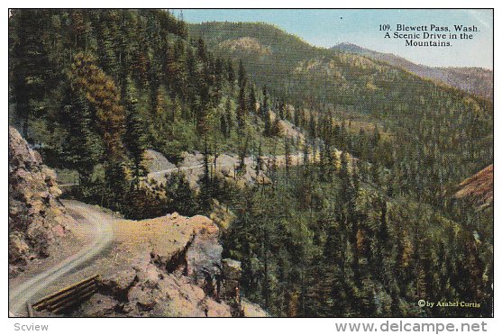 A Scenic Drive In The Mountains, BLEWETT PASS, Washington, PU-1925