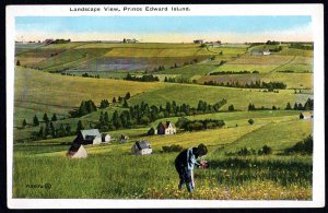 PEI Landscape View Girl picking flowers Pub Valentine-Black Co Ltd Toronto - WB