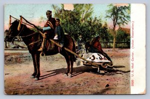 J96/ Native American Indian Postcard c1910 U.S. Mail Carrier Horse 121