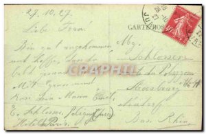 Poligny Old Postcard General view and Dan Cross