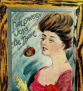 Victorian Halloween Postcard Fantasy Brown Border H M Rose TRG  Unused 1909