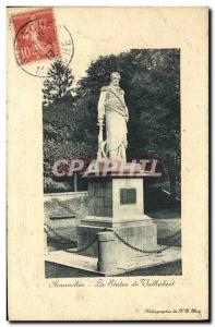 Old Postcard Avranches Statue Valhubert