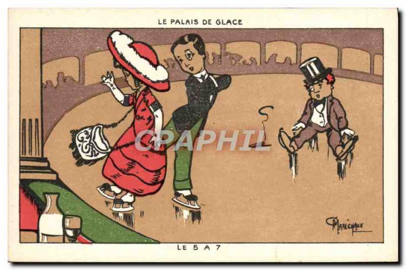 VINTAGE POSTCARD Winter sports Ice-skating the palate of ice