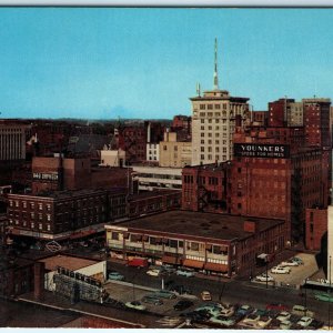 c1960s Des Moines, IA Downtown Birds Eye Fort Hotel Younkers Sign Chrome PC A311