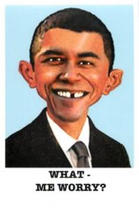 Barack Obama What Me Worry Alfred E Neuman Postcard