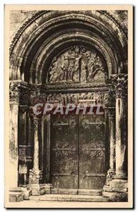 Saint Gilles - Facade of the Basilica Abbey Right Portal - Old Postcard