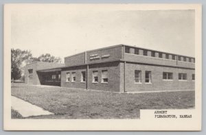 Pleasanton Kansas~National Guard Armory~1950s Postcard