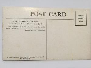 Postcard washington Cathedral black and white Mount Alban Washington DC A6