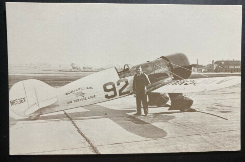 Mint RPPC Real Picture Postcard Early Aviation Bendix Trophy Race Haizlip