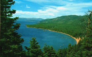 USA Nevada Lake Tahoe Zephyr Cove Vintage Postcard C224