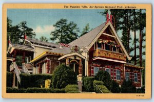 Hot Springs Arkansas Postcard Russian Villa National Park Building 1940 Unposted