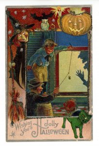 Greeting - Halloween. Jolly Halloween      (crease)