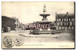 Old Postcard Bayeux Fountain Place Saint Patrice