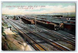 c1910's Looking East From Routnour Bridge NYC Yards East Syracuse NY Postcard 