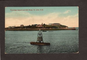 NB Partridge Island Bell Buoy St John New Brunswick Carte Postale Postcard 1915