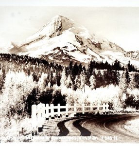 RPPC Mt Hood Oregon 1920s Snow Capped Mountain Sawyer Scenic Photos PCBG6F