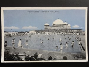Wales RHYL The Childrens Paddling Pool - Old Postcard by E.T.W. Dennis