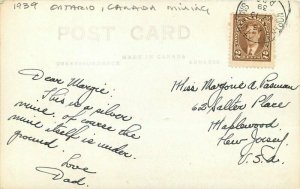 Cobalt Ontario Canada Obrien Mine 1939 RPPC Photo Postcard 21-790