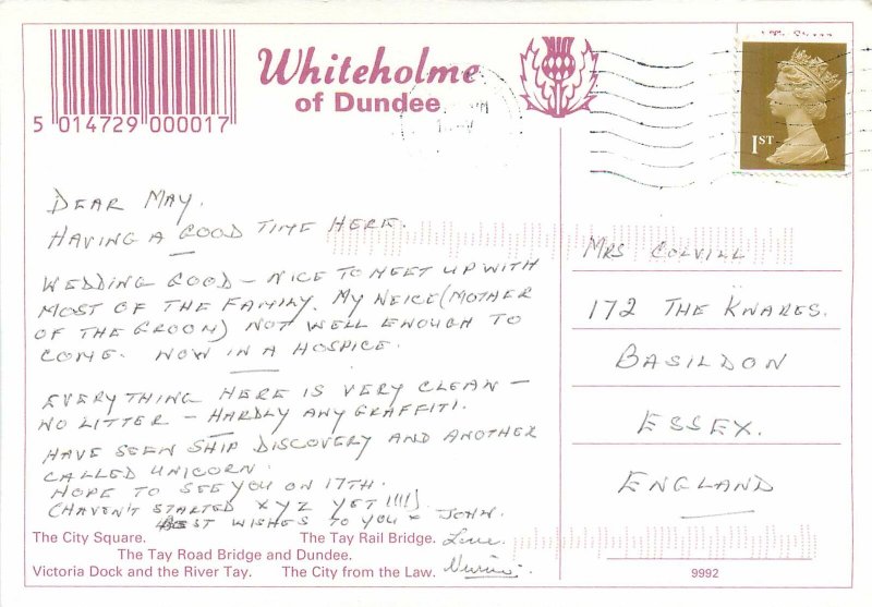 Postcard Scotland Dundee several sights and aspects