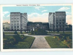 Unused W-Border HOSPITAL SCENE Winnipeg Manitoba MB d5616