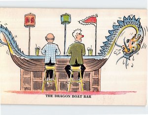 Postcard The Dragon Boat Bar, Hong Kong Hilton, Hong Kong, China