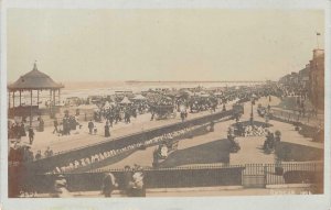 RPPC REDCAR Seaside Crowds North Yorkshire, England c1910s Vintage Postcard