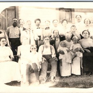 c1910s Outdoor People Group RPPC Family Smile Real Photo Portland OR Cancel A161