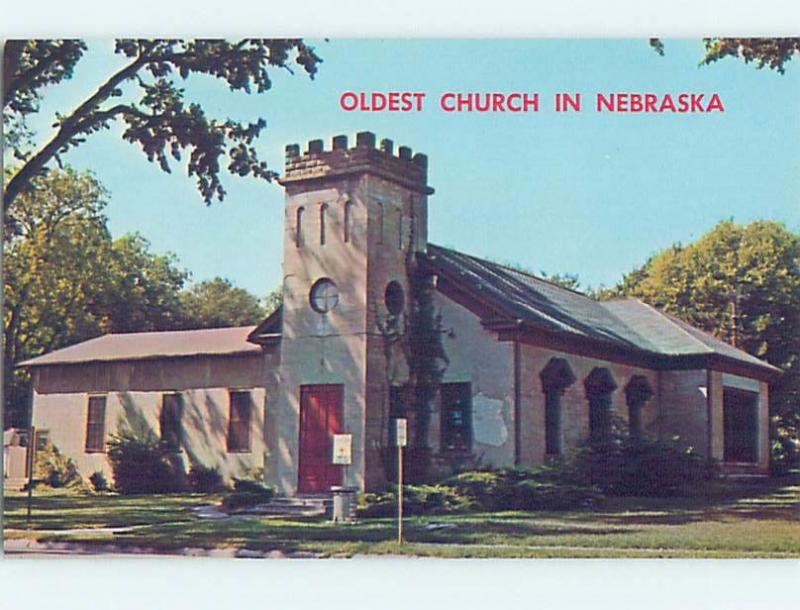 Unused Pre-1980 CHURCH SCENE Bellevue Nebraska NE A6886