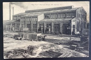 Mint Usa Real Picture Postcard Big Four Railroad Shops Mt Carmel IL