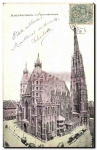 Old Postcard Amsterdam La Cathedrale