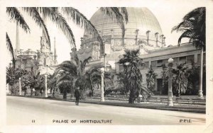 RPPC PALACE OF HORTICULTURE PPIE EXPO CALIFORNIA REAL PHOTO POSTCARD 1915
