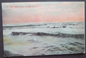 The Coming Waves Atlantic City NJ Atlantic Postcard Co #91