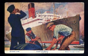 LS2486 - Cunard Liner - Alaunia - postcard
