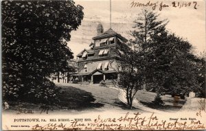 Vtg Pottstown Pennsylvania PA High School West End 1907 Raphael Tuck Postcard