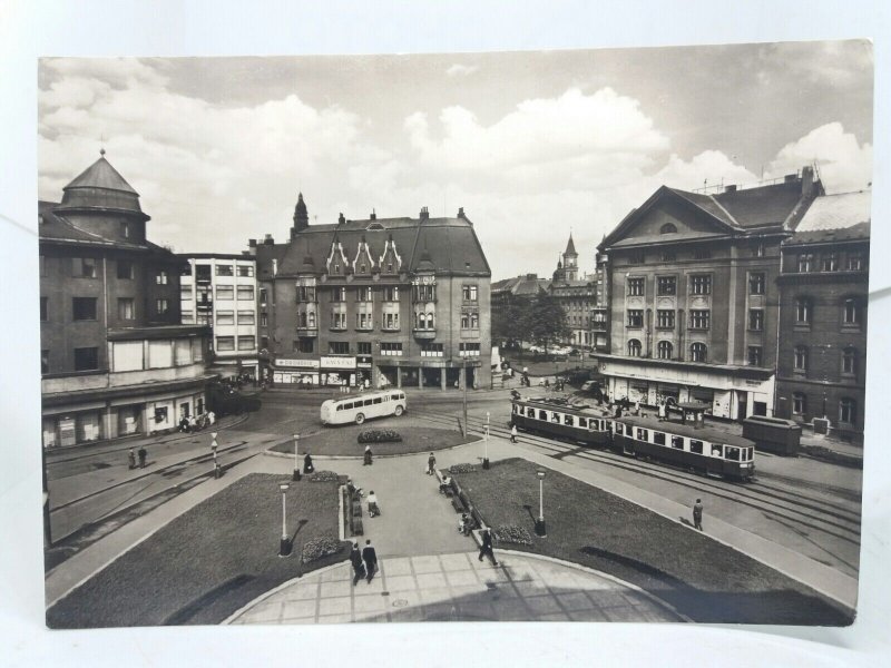 Ostrava Smetanovo Náměsti Czech Republic Vintage RP Postcard