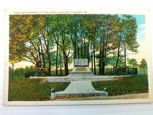 Vintage Postcard High Water Mark of Rebellion Gettysburg PA Memorial Cannons