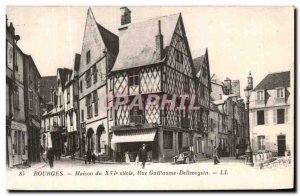 Postcard Old House From Bourges Rue Guillaume Dellevoysin