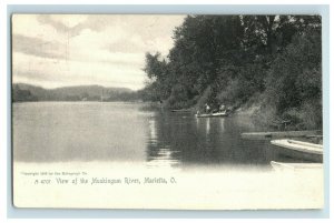 1905 View of The Muskingum River, Marietta, Ohio Unused Early Postcard P19 