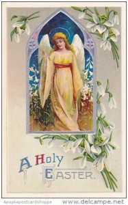 Easter Greetings Angel With Easter Lilies