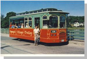 Ogunquit, Maine/ME Postcard, Village Trolley/Perkins Cove